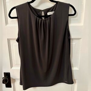 Calvin Klein Women's Charcoal Sleeveless Blouse